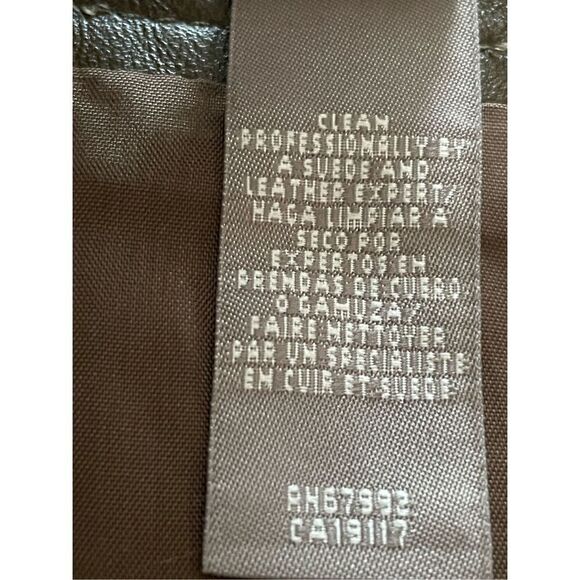 Sigrid Olsen Brown 100% Leather Skirt Size 6 - Picture 6 of 6